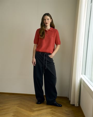 Object - Debbie SS Knit Polo - Poinsettia